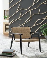 Ashley Halfmore Accent Chair, Black/Natural