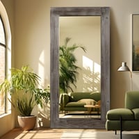 Ashley Dulcea Rectangular Framed Full Length Leaning Mirror, Gray