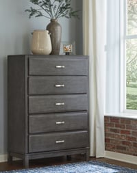 Ashley Caitbrook 5 Drawer Chest of Drawers, Gray