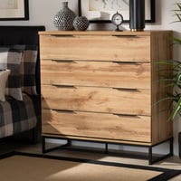 Ashley Baxton Studio Reid 4-Drawer Dresser, Brown