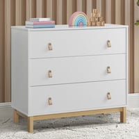 Ashley babyGap by Delta Children Legacy 3 Drawer Dresser, Bianca White/Natural