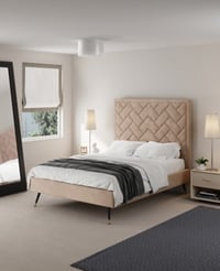 Ashley Manhattan Comfort Crosby Full Upholstered Bed, Nude