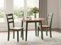 Ashley Gesthaven Dining Table and 2 Chairs, Natural/Green