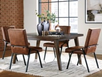 Ashley Zumbado Dining Table and 4 Chairs, Brown