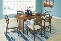 Ashley Urbanton Dining Table and 6 Chairs, Brown