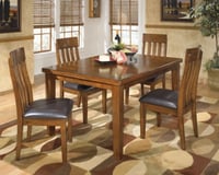 Ashley Ralene Dining Table and 4 Chairs, Medium Brown