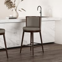 Ashley Manhattan Comfort Evalyn Bar Height Bar Stool, Taupe