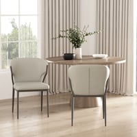 Ashley Manhattan Comfort Kirsten Dining Chair (Set of 2), Light Gray