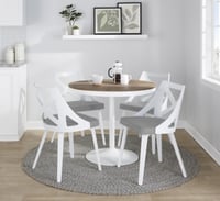 Ashley LumiSource Dakota Charlotte Dining Table and 4 Chairs, Gray/Natural
