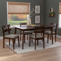 Ashley Linon Devin Dining Table and 4 Chairs, Brown