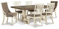 Ashley Bolanburg Dining Table and 6 Chairs, Antique White
