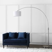 Ashley Safavieh Arc 84" Floor Lamp, Nickel Finish