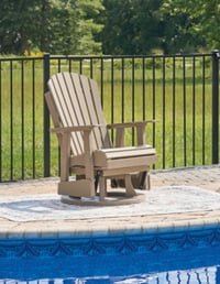 Ashley Hyland Wave Outdoor Swivel Glider Chair, Driftwood