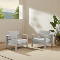 Ashley Linon Rosemary Outdoor Chairs (Set of 2), Gray