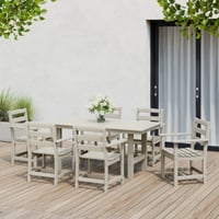 Ashley Westin Furniture Shoreside Outdoor Dining Table and 6 Arm Chairs, Sand