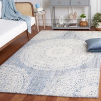 Ashley Safavieh Ebony 9' x 12' Area Rug, Blue/Ivory