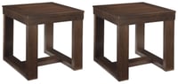 Ashley Watson 2 End Tables, Dark Brown