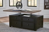 Ashley Tyler Creek Coffee Table with 1 End Table, Grayish Brown/Black