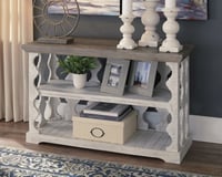 Ashley Havalance Sofa/Console Table, Gray/White