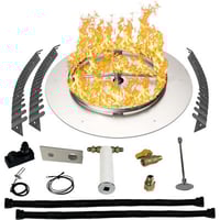 Dreffco Stainless Steel Fire Pit Burner Pan & Ring Pro Kit for Natural Gas