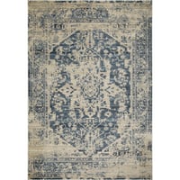 ZeaZu 5' X 8' Ivory Oriental Dhurrie Area Rug