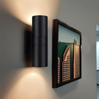 Orren Ellis Smart RGB+CCT LED Exterior Wall Light With Remote Control - IP65 Waterproof Outdoor Up/Down Lighting, 1200LM Brightness, App Compatible (2-Pack)
