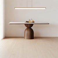 Latitude Run® Modern Rectangular Stone Slab Conference Table