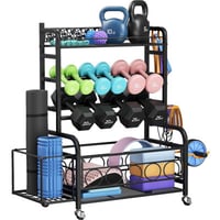 Arlmont & Co. Shiesha Metal Freestanding Standard Adjustable Multi-Use Sports Rack