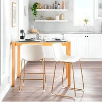 Light Interiors Landon Gold Stool 26" (Set Of 3)