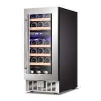 KELIVOL 28 Bottle Dual Zone Freestanding Wine Refrigerator