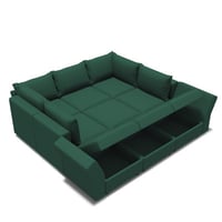 Ainfox BOX MODULE STO SOFA 9 Piece Upholstered Modular Sectional Sofa With Storage