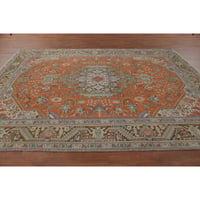 Wildon Home® Wool Orange Traditional Area Rug 8x11