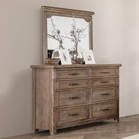 Millwood Pines Fethi 8-Drawer Dresser With Mirror