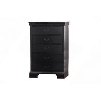 Brayden Studio® Drawer Dresser, Elegant Bedroom 1Pc Chest Of Drawers Black Color Drawers Tall Chest Plywood Furniture
