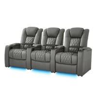 Ivy Bronx Leather Home Theater Seating, Game Seats Movie Theater Chairs Theater Recliner Sofa