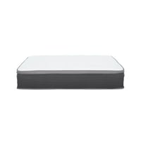 Alwyn Home Plush 10" Queen Size Gel Memory Foam Hybrid Pocket Spring Mattress in a Box for Comfortable Sleep, White/Gray