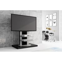 Orren Ellis Annike Floor Stand Mount for Greater than 50" Screens with Shelving, Holds up to 90 lbs