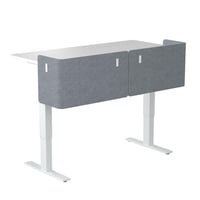 Orblue 2-In-1 Adjustable Desktop & Under Desk Privacy Panel - 2PCS L-Shaped Acoustic Desk Divider That Reduce Noise And Visual Distractions, For Home Office