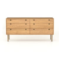 Loon Peak® Eryan 6 Drawer 47" W Solid Wood Double Dresser
