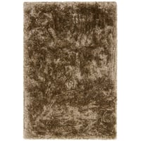 Everly Quinn Joellen Authentic Hand-Woven Handmade Brown High Pile Modern Shag Polyester Area Rug