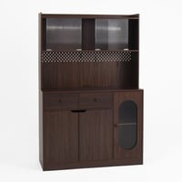 Latitude Run® 71" Farmhouse Kitchen Pantry Cabinet, Tall Kitchen Storage Cabinet Freestanding Kitchen Hutch Cupboard Cabinet With Microwave Stand