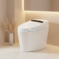 bcarorur Smart Toilet with Heated Bidet Seat, Auto Open/Close, Built-in Dryer & Warm Water - Portable Intelligent Toilet for Ultimate Comfort