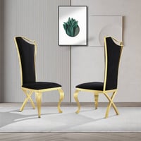 Hokku Designs Mariamne Velvet Side Chair Dining Chair