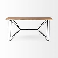 17 Stories Elidge Reversible Solid Wood Desk
