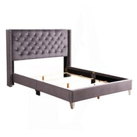 Alxfarton Transitional Gray Full Upholstered Bed