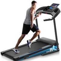 Homdox 3.0 HP Portable Folding Treadmill, Foldable Walking Running Machine for Home Office with LCD Display for Exercise, Treadmill with Incline, 12 Programs