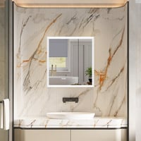 Ivy Bronx 32'' H Recessed Or Surface Wall Mounted High-Brightness PC Lampshade Glows LED Mirror Cabinet