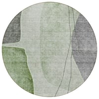 HomeRoots Round Machine Woven Area Rug