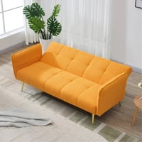 LUTINMUE 70-Inch Sofabed, Convertible Futon Sofabed With Adjustable Arms And Backrest, Modern Love Sofa For Living Room And Bedroom.