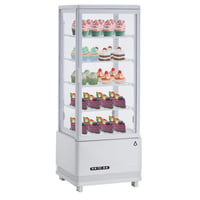 Yuan Home Commercial Display Refrigerator - 3.46 Cu.Ft. Countertop Pastry Display, Upright Beverage Merchandiser, Adjustable Shelves